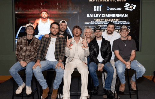 Bailey Zimmerman Celebrates Two No. 1 Hits at BMI in Nashville