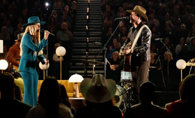 Brandon Lake performs with Lainey Wilson