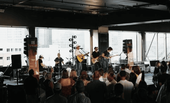 Chase Matthew and Drew Baldridge Light Up BMI's Rooftop