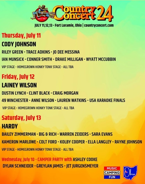 Country Concert '24 Lineup 