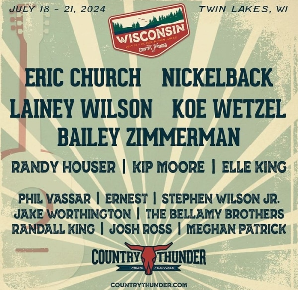 Country Thunder Wisconsin 2024 Lineup