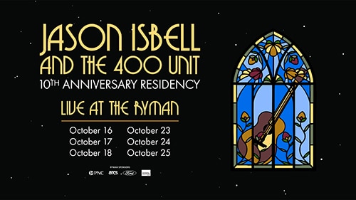 Jason Isbell Returns For Ryman Residency Oct. 16th