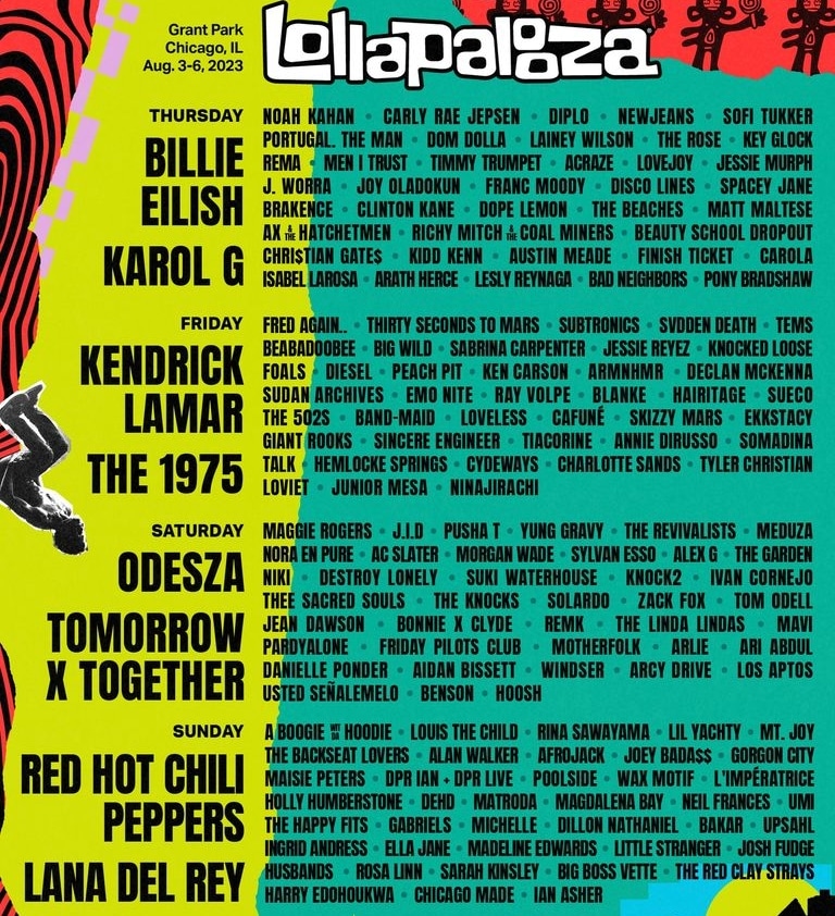 Lollapalooza 2023 Daily Lineup, Chicago