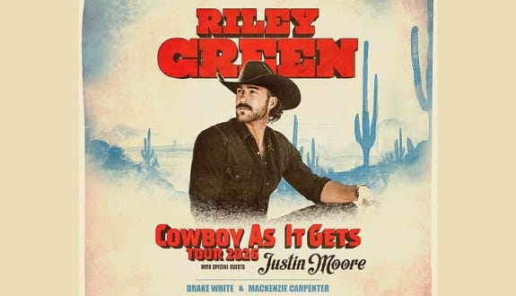 Riley Green Tickets on Sale! Bridgestone Arena, Nashville, 4/18/26