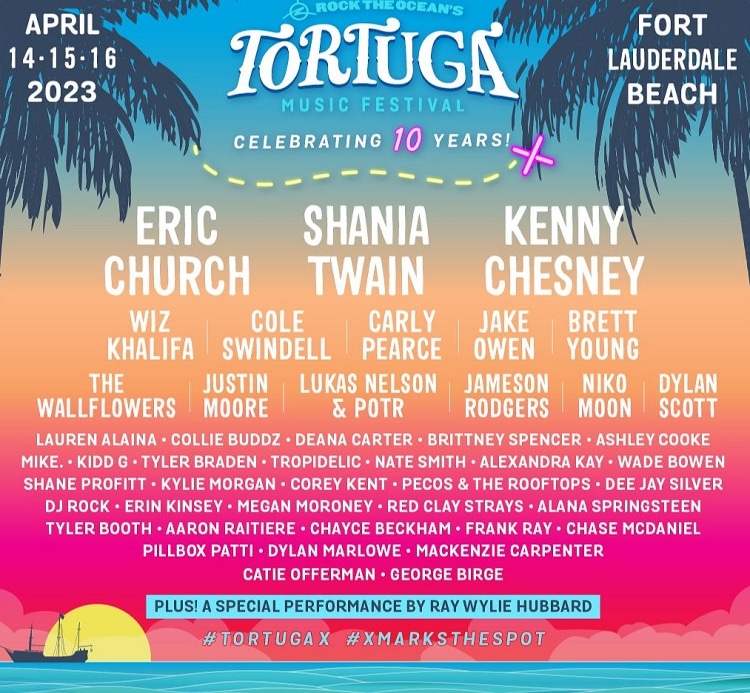 Tortuga Fest Lineup 2023! Fort Lauderdale Beach, South Florida
