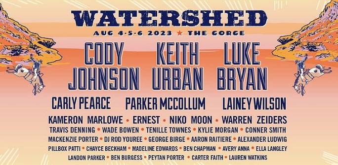 Watershed Festival Lineup 2022, Gorge Amphitheatre, WA